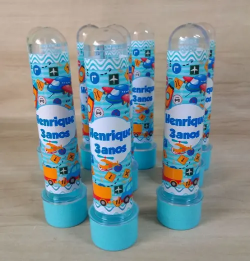 Tubetes Personalizados Meios de Transportes
