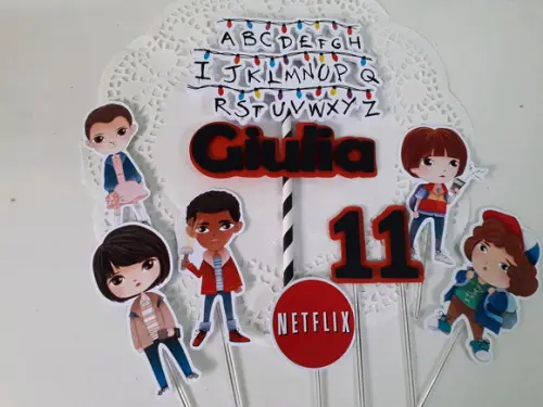 Topo De Bolo/cake Topper Stranger Things