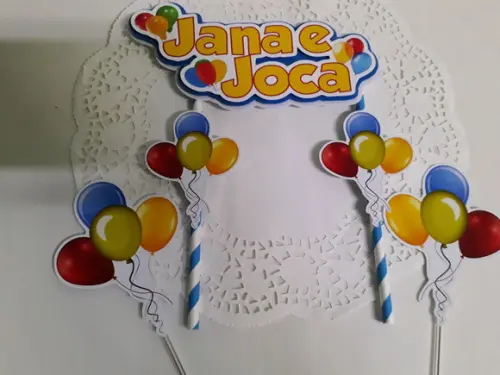 Topo de Bolo/Cake Topper balões
