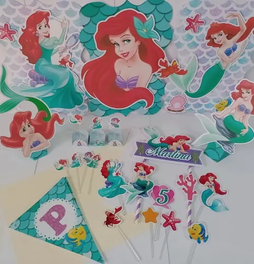 Kit Festa Só Um Bolinho Pequena Sereia- Ariel