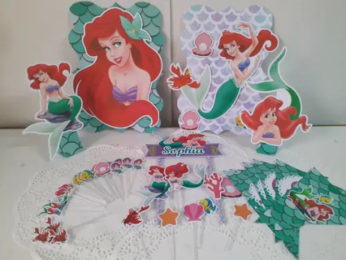 Kit Festa Só Um Bolinho Pequena Sereia- Ariel