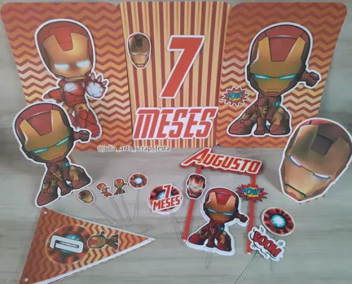 Kit Festa Só Um Bolinho Homem de Ferro Cute
