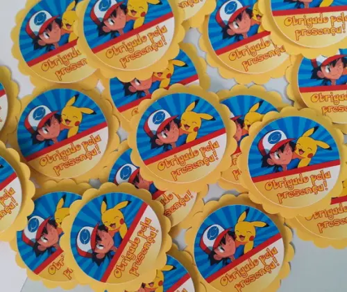 Tag de Agradecimento Personalizada Pokémon