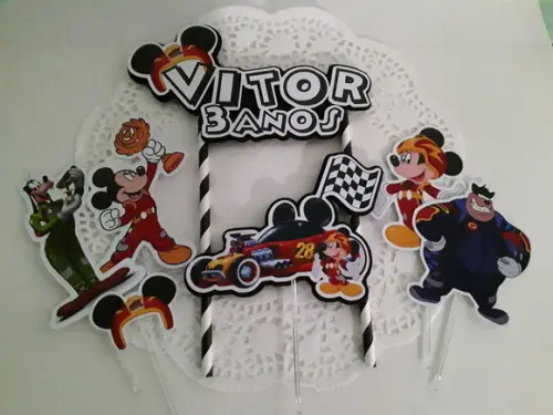 Topo De Bolo/cake Topper Mickey Aventura Sobre Rodas