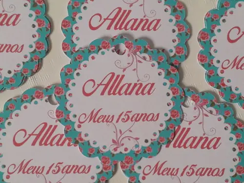 Tag de Agradecimento Personalizada Azul