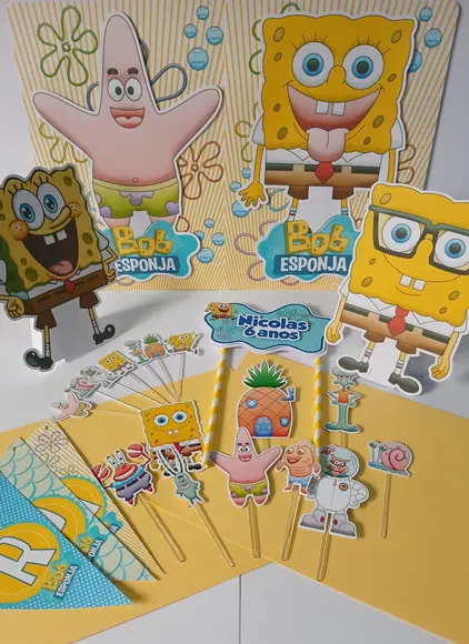 Kit Festa Só Um Bolinho Bob Esponja