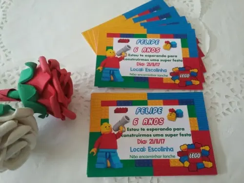 Convite Personalizado- Lego