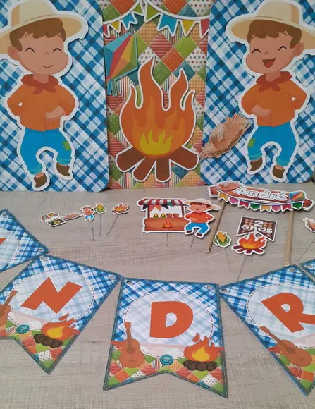 Kit Festa Só Um Bolinho Festa Junina Menino 2