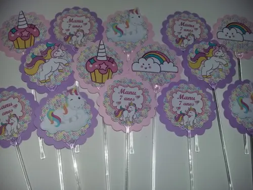 Toppers para docinhos Unicórnio 2