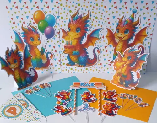 Kit Festa Só Um Bolinho Dragão