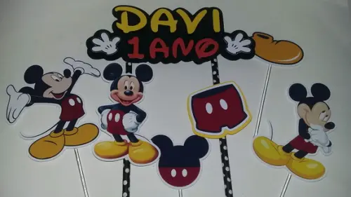 Topo de Bolo/cake Topper Mickey Mouse