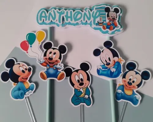 Topo de Bolo/cake Topper Mickey Baby