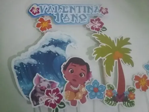 Topo de Bolo/cake Topper Moana Baby