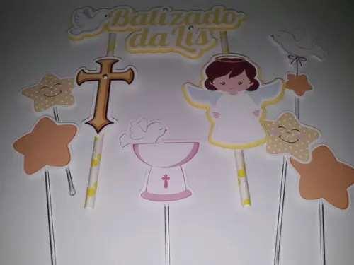 Topo de Bolo/cake Topper Batizado 2