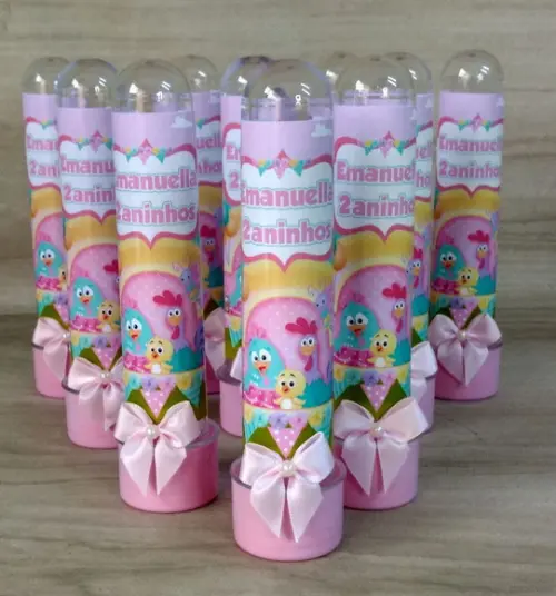 Tubetes Personalizados Galinha Pintadinha Candy Color 2