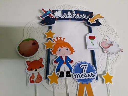 Topo de Bolo/cake Topper Pequeno Príncipe