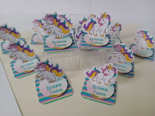 Apliques 3d Unicórnio para Caixinhas de Acrílico