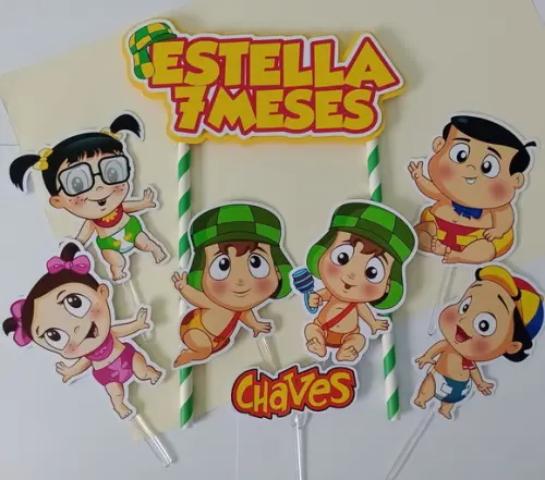 Topo de Bolo/cake Topper Turma do Chaves Baby