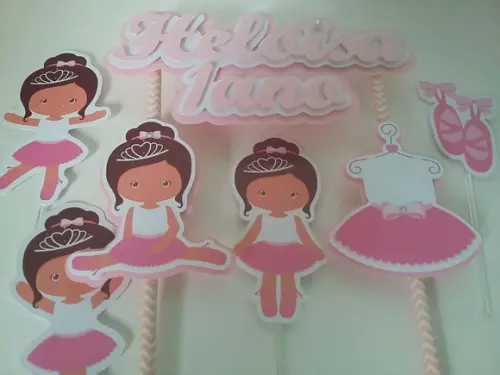 Topo de Bolo/cake Topper Bailarina
