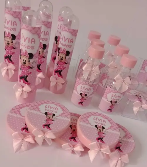 Kit Festa Personalizado 40 Peças - Minnie Rosa