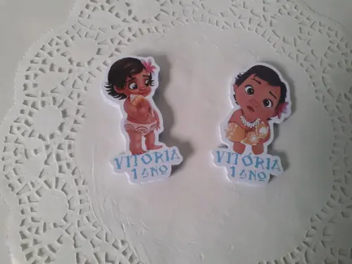Apliques para Tubetes - Moana Baby