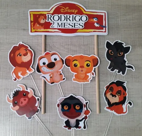 Topo de Bolo Rei Leão Baby