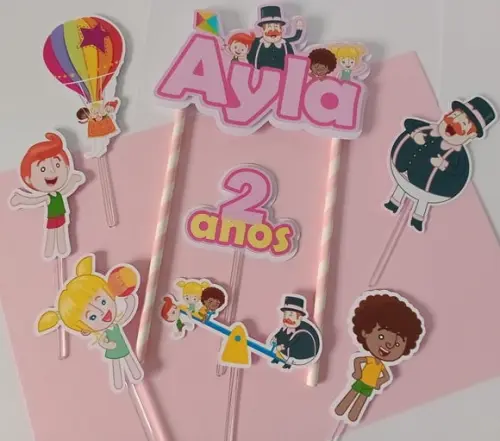 Topo de Bolo/cake Topper Mundo Bita