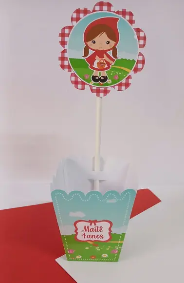 Centro de Mesa Cachepot Chapeuzinho Vermelho