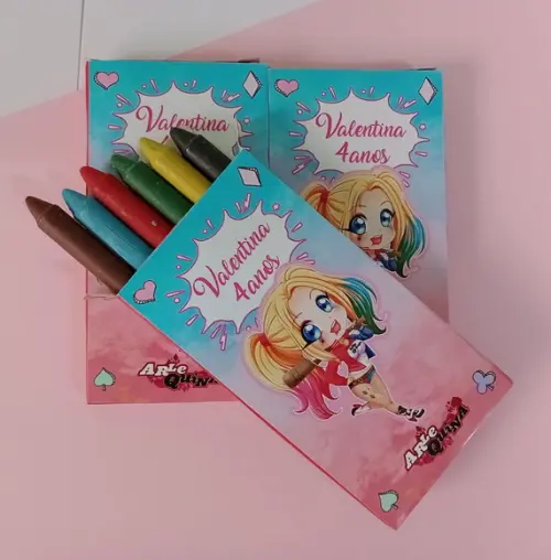 Giz de Cera Personalizado Arlequina
