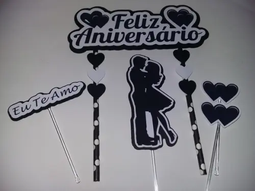 Topo de Bolo/cake Topper Dia dos Namorados