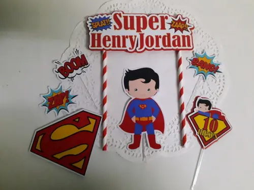 Topo de Bolo/Cake Topper Surperman Baby