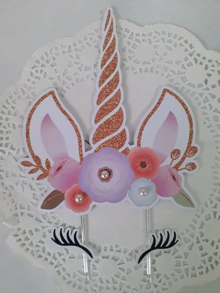Topo de Bolo/cake Topper Cabeça Unicórnio