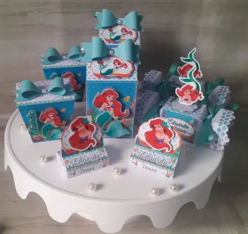 Kit Festa Personalizado Pequena Sereia- 20 Peças