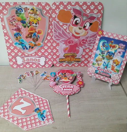 Kit Festa Só Um Bolinho Patrulha Canina- Super Filhotes
