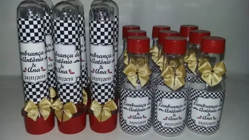Kit Festa Personalizado 40 Peças -xadrez Preto E Branco