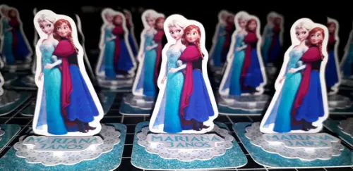 Apliques 3D Frozen para caixinhas de acrílico