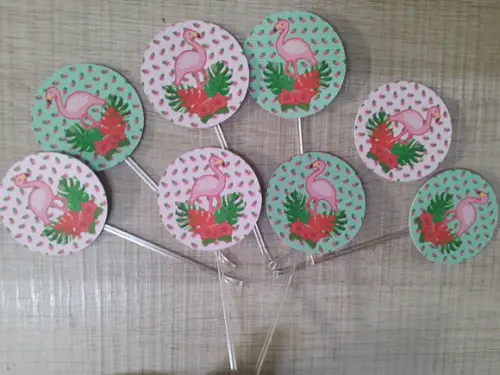 Toppers para Docinhos Flamingo