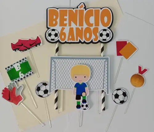 Topo de Bolo/cake Topper Futebol 2