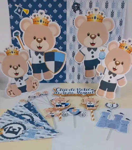 Kit Festa Só Um Bolinho Ursinho Realeza