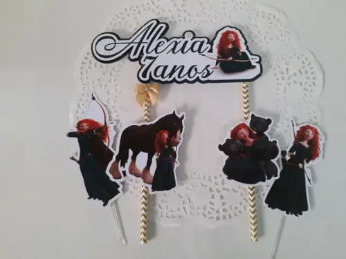 Topo de Bolo/cake Topper Princesa Valente