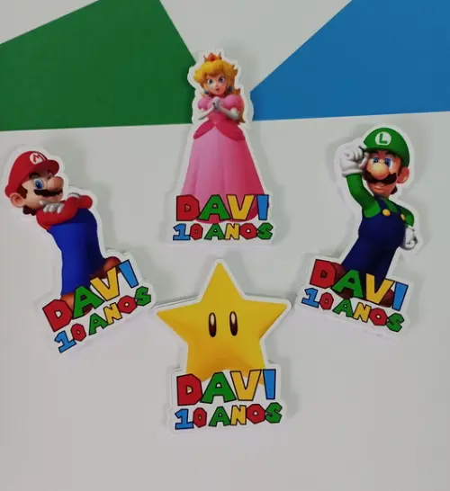 Apliques para Tubetes Super Mario