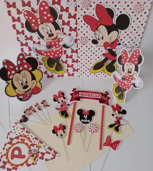 Kit Festa Só Um Bolinho Minnie Vermelha