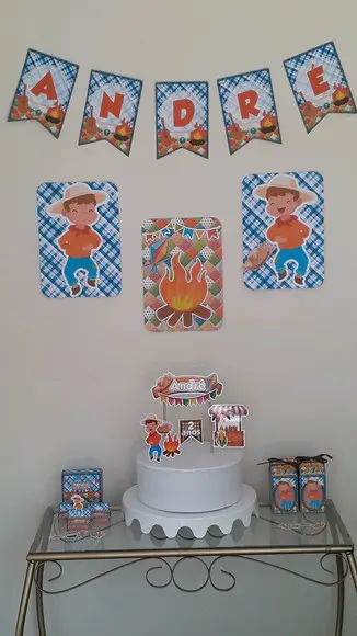 Kit Festa Só Um Bolinho Festa Junina Menino 1