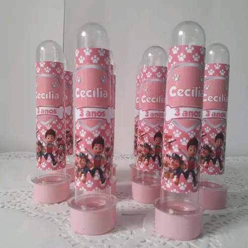 Tubetes Personalizados Patrulha Canina Rosa