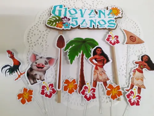 Topo de Bolo/cake Topper Moana