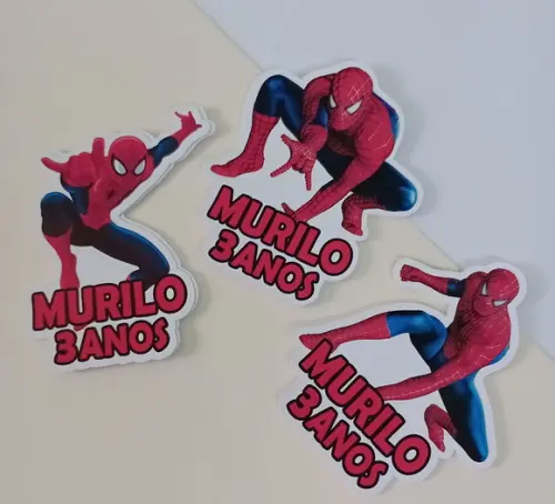 Apliques para Tubetes Homem Aranha