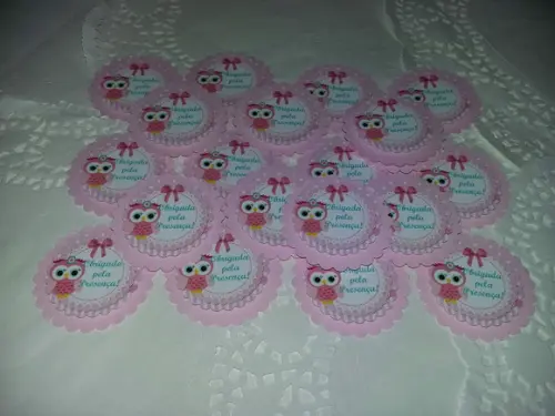 Tag de Agradecimento Corujas