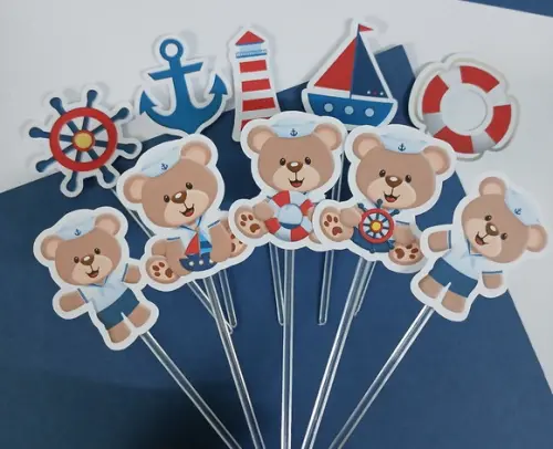 Toppers para Docinhos Ursinho Marinheiro