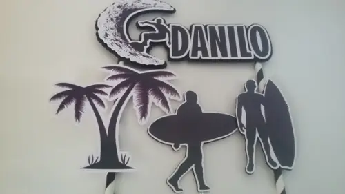 Topo de Bolo/Cake Topper Surfista