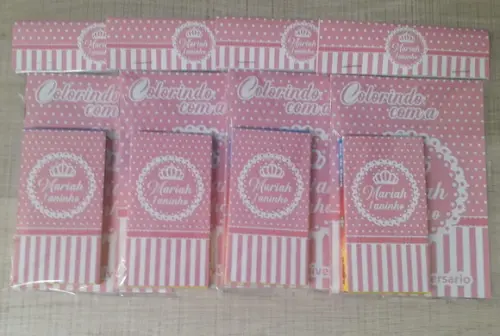 Kit Livrinho para Colorir Coroa/realeza Rosa